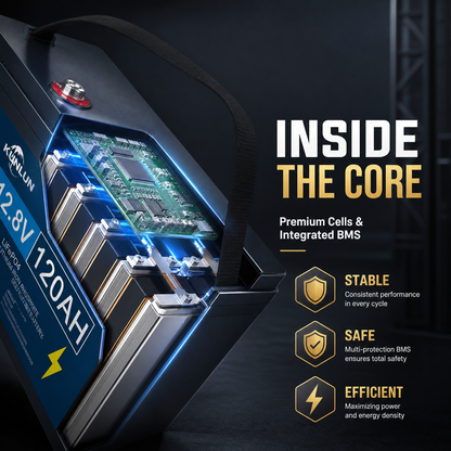 ⚡ KUNLUN 12V 120Ah LiFePO4 Battery | Reliable Deep Cycle Power