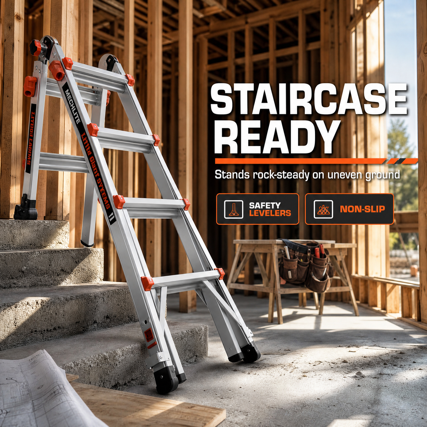 💝Last Day For Clearance✨Telescoping folding ladder