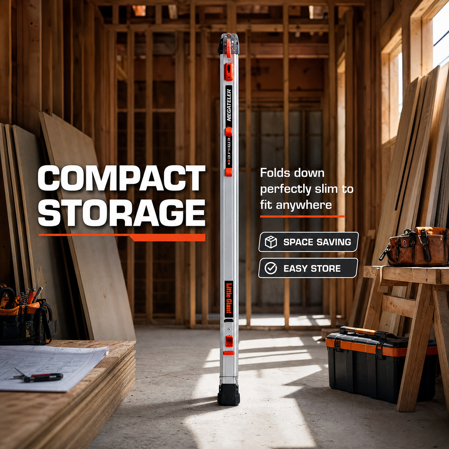 💝Last Day For Clearance✨Telescoping folding ladder