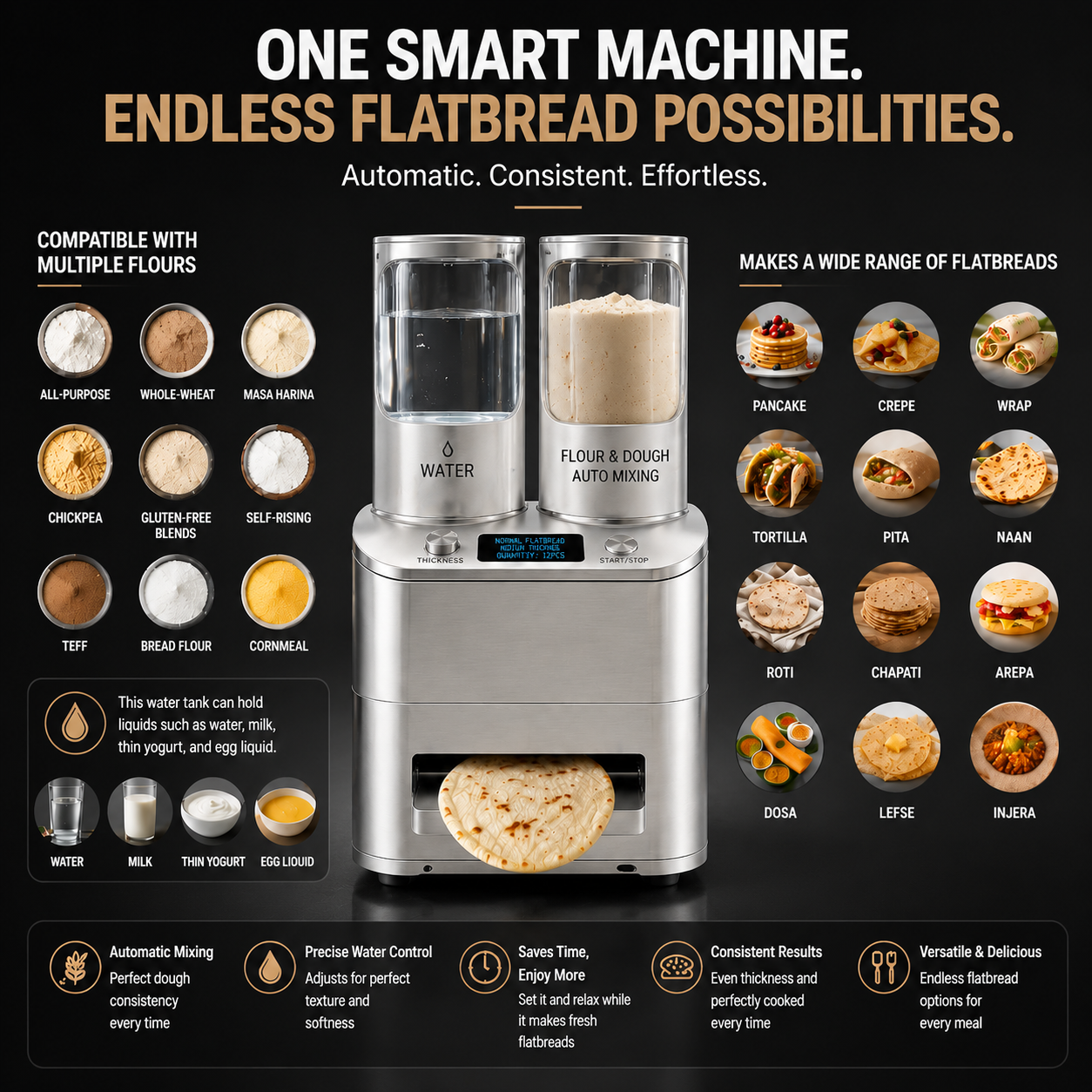 🥞 Smart Automatic Pancake Maker Machine – Fluffy Pancakes Made Easy!