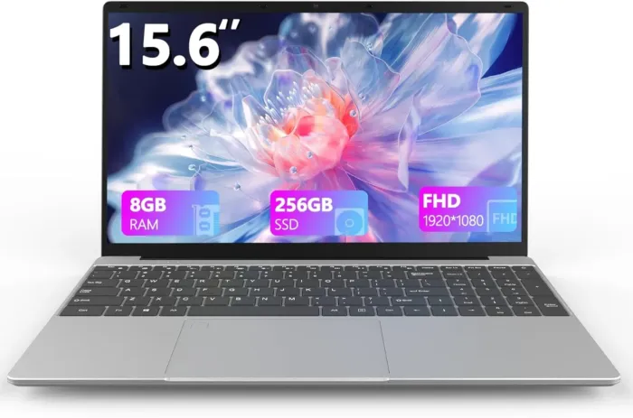 15.6 Inch Laptop, Laptop Computer, Windows 11, 8GB RAM, 256GB SSD, Intel Celeron Quad-Core Processor(Up to 2.9GHz), IPS Full HD Display with, Type-C, Wi-Fi, USB3.2 (15lnch-256) - Image 2