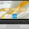 15.6 inch Laptop, Laptops with Celeron N4000, 2025 Gaming Laptop for 8GB LPDDR4 256GB SSD, IPS FHD 1920x1080, WiFi+BT4.2+Mini HDMI+TF Card Slot, Traditional Laptop Computers Convertible 180° Netbook