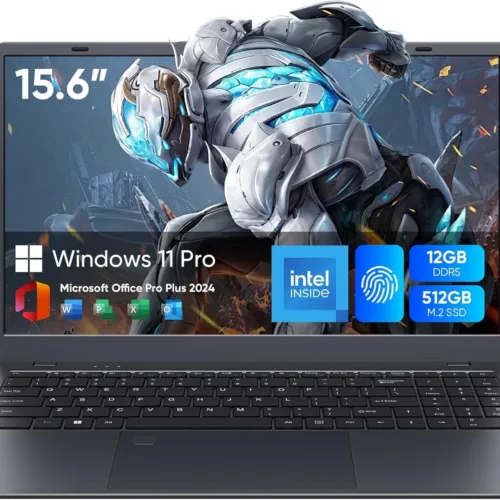 15.6 inch Win11 Laptop Computer, 1920×1080 IPS Screen, 12GB DDR5 RAM / 512GB SSD, N95(Beats N5095) Processor Notebook PC, Support Fingerprint, WiFi 5, BT, Full Size Keyboard