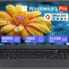 15.6-inch Windows 11 Laptop, 16GB RAM, 512GB SSD, FHD IPS Display Laptop Computer, Intel N5095 Quad Core, 2.4/5G WiFi, BT4.2 Backlit and Fingerprint, Lightweight and Portable