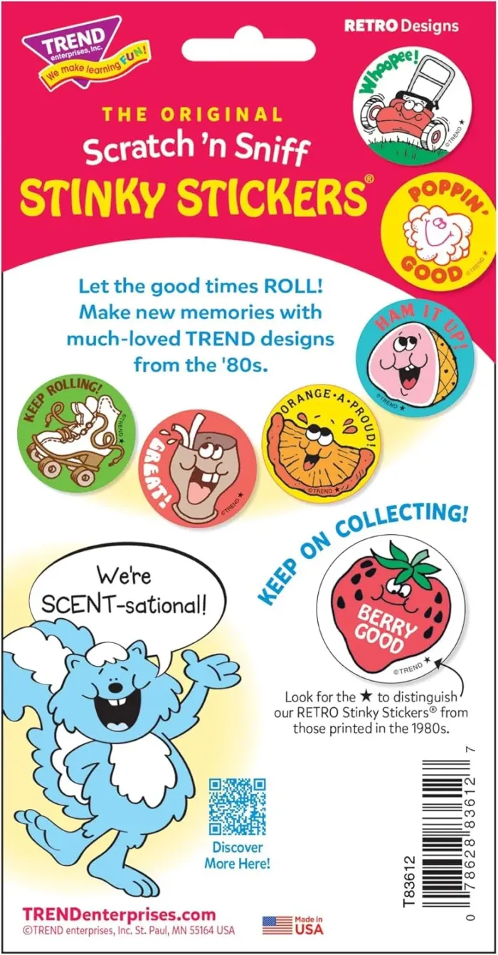 Looking Good!/Gumballs Scent Retro Stinky Stickers by TREND; 24/Pack - Authentic 1980s Designs! - Image 5