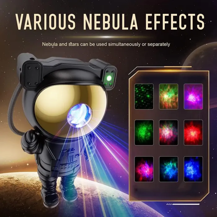 Mooyran Night Light Projector - Cool Stuff Tiktok Trend Items, Galaxy Star Astronaut Space Ceiling Projector, Led Lights for Bedroom Accessories Kids Room Decor, Starry Nebula Lamp - Image 3