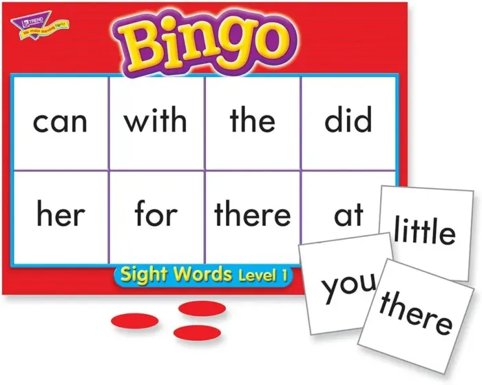 TREND ENTERPRISES: Sight Words Level 1 Bingo Game, Exciting Way for Everyone to Learn, Play 6 Different Ways, Great for Classrooms and at Home, 3 to 36 Players, for Ages 5 and Up - Image 3