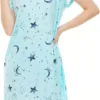 American Trends Nightgowns for Women Cotton Night Shirts Short Sleeve Night Gown Dress Casual Pajamas Soft Sleepwear