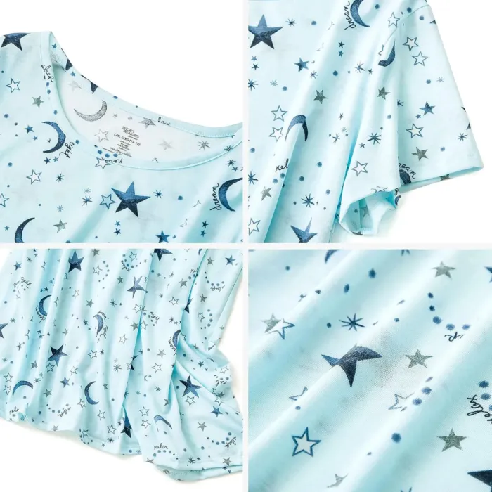 American Trends Nightgowns for Women Cotton Night Shirts Short Sleeve Night Gown Dress Casual Pajamas Soft Sleepwear - Image 6