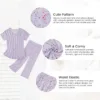 American Trends 2 Pack Cotton Pajamas for Women Set Two Piece Short Sleeve Sleepwear Tops with Capri Pants Summer Pj Set