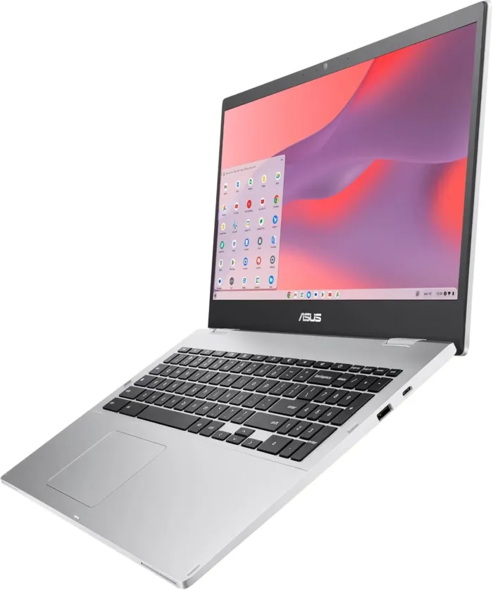 ASUS Chromebook CX1, 15.6" FHD NanoEdge Display, Intel Celeron N4500 Processor, 64GB eMMC Storage, 8GB RAM, ChromeOS, Transparent Silver, CX1500CKA-AS84F - Image 3