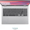 ASUS Chromebook CX1, 15.6" FHD NanoEdge Display, Intel Celeron N4500 Processor, 64GB eMMC Storage, 8GB RAM, ChromeOS, Transparent Silver, CX1500CKA-AS84F
