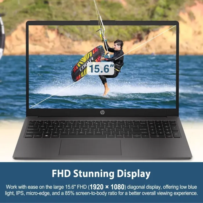 HP 255 G10 Business Laptop, 15.6" FHD Display, AMD Ryzen 5 7530U, 32GB RAM, 1TB PCIe SSD, Numeric Keypad, Webcam, HDMI, Wi-Fi 6, Windows 11 Pro, Grey - Image 3