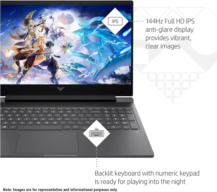 HP Victus Gaming Laptop, AMD Ryzen 7 8845HS (Beats i7-1355U), NVIDIA GeForce RTX 4070, 16.1" FHD 144Hz, Wi-Fi 6, Windows 11 Home, W/HDMI Cable (64GB RAM | 4TB PCIe SSD) - Image 3