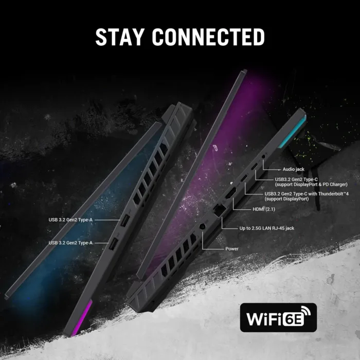 ASUS ROG Strix G16 Gaming Laptop, 16” Nebula Display 16:10 QHD 240Hz, GeForce RTX 4060, Intel® Core™ i9-14900HX, 16GB DDR5-5600, 1TB PCIe SSD, Wi-Fi 6E, Windows 11, G614JVR-ES94