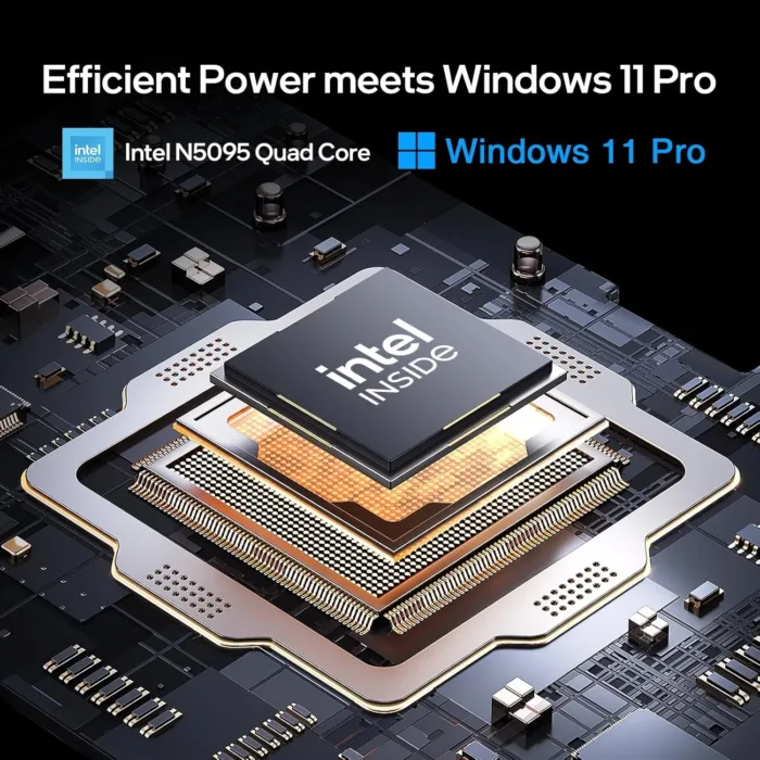 15.6-inch Windows 11 Laptop, 16GB RAM, 512GB SSD, FHD IPS Display Laptop Computer, Intel N5095 Quad Core, 2.4/5G WiFi, BT4.2 Backlit and Fingerprint, Lightweight and Portable