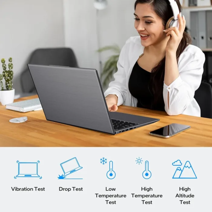 15.6-inch Windows 11 Laptop, 16GB RAM, 512GB SSD, FHD IPS Display Laptop Computer, Intel N5095 Quad Core, 2.4/5G WiFi, BT4.2 Backlit and Fingerprint, Lightweight and Portable