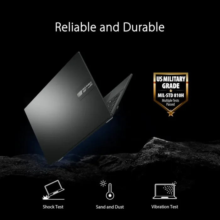 ASUS Vivobook Go 15.6” FHD Slim Laptop, AMD Ryzen 3 7320U Quad Core Processor, 8GB DDR5 RAM, 256GB SSD, Windows 11 Home, Fast Charging, Webcam Sheild, Military Grade Durability, Black, E1504FA-AB34