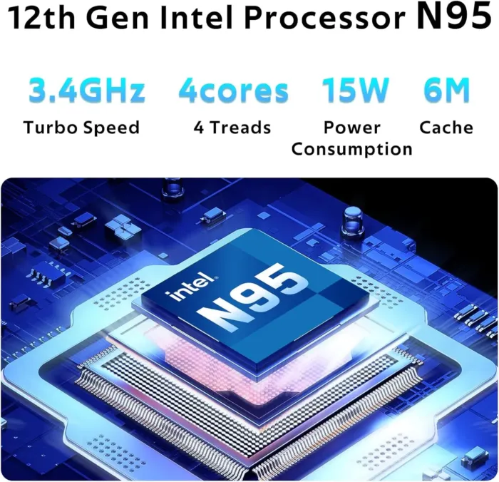 2025 Latest Laptop 16'' FHD Display, 1TB SSD 16GB RAM, 12th Intel Processor N95(Max 3.4GHz), Windows 11, Backlit Keyboard, 8000mAh Battery, Fingerprint, WiFi5, Type-C, HDMI, Bluetooth, Webcam - Image 3