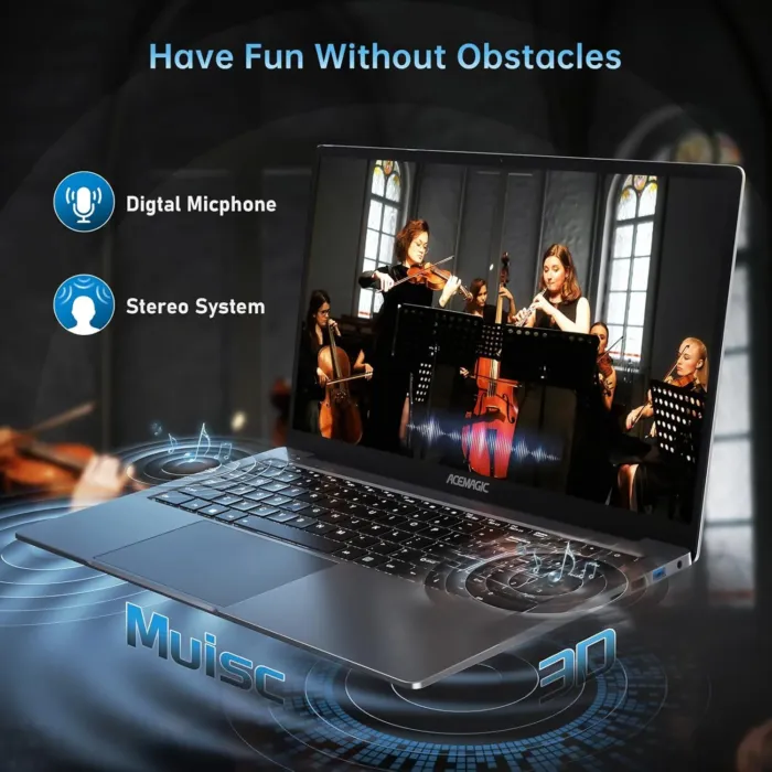 ACEMAGIC 2025 Laptop, Laptop with AMD Ryzen 7 5700U (8C/16T, Up to 4.3GHz), 16GB RAM 512GB NVMe SSD Laptop Computer, Radeon RX Vega 8 Graphics, 16.1-inch FHD Display, WiFi 6, Backlit KB - Image 3
