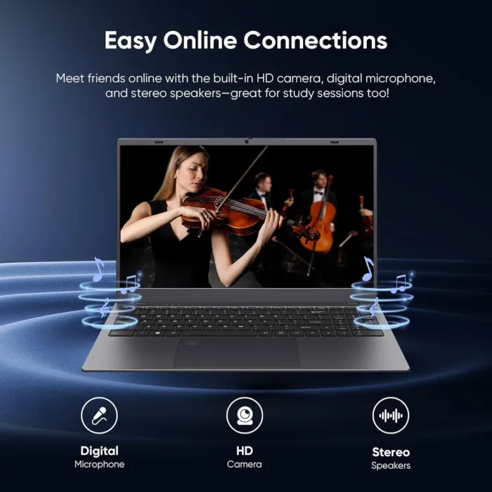 15.6 inch Win11 Laptop Computer, 1920x1080 IPS Screen, 12GB DDR5 RAM / 512GB SSD, N95(Beats N5095) Processor Notebook PC, Support Fingerprint, WiFi 5, BT, Full Size Keyboard