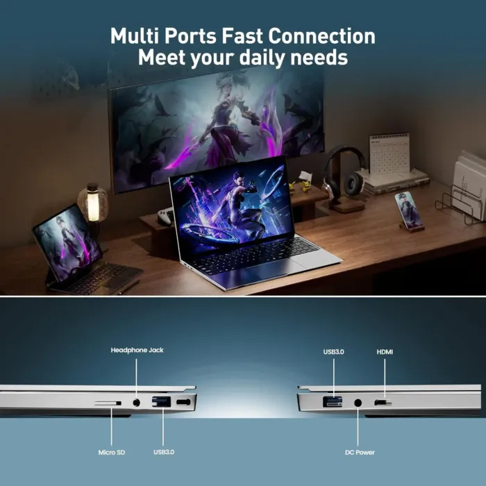 2025 Latest 15.6'' Laptop Computer Windows 11, Intel Core i7-6500U Laptop 32GB DDR4 1TB SSD, FHD 1080P Display & Backlit Keyboard, Webcam,5G Wi-Fi, BT5.2, HDMI, USB3.0 - Image 3