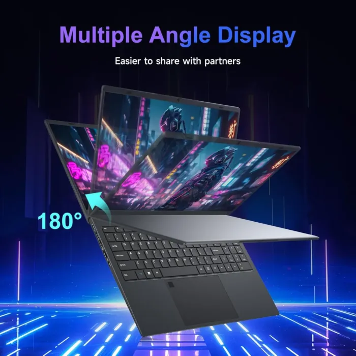 15.6 Inch Student Business Laptop Computer, LPDDR5 12GB RAM 512GB ROM, Intel N95 Processor(Up to 3.4GHz), Windows 11 Pro with FHD IPS Display, WiFi 5, Bluetooth 5.2, Type-C, HDMI, USB 3.2 - Image 6