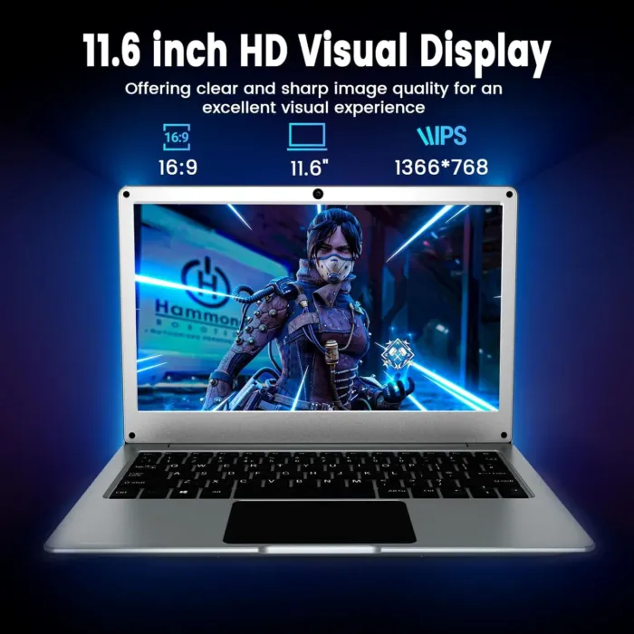 Azeyou 11.6” Laptop HD Display,N4020C, Student Laptop Computer 4GB DDR4 RAM, 128GB SSD, Windows 11 Pro Laptops, Metal Shell, WiFi, BT4.2, USB3.0, Type_C 4000mAh Battery (Silver) - Image 3