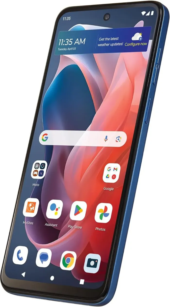 Tracfone | Motorola Moto g Play 2024 | Locked | 64GB | 5000mAh Battery | 50MP Quad Pixel Camera | 6.5-in. HD+ 90Hz Display | Sapphire Blue - Image 3