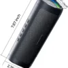Bluetooth Speaker with HD Sound, Portable Wireless, IPX5 Waterproof, Up to 20H Playtime, TWS Pairing, BT5.3, for Home/Party/Outdoor/Beach, Electronic Gadgets, Birthday Gift (Black)