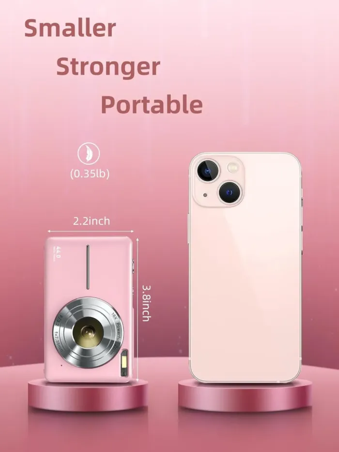 Digital Camera, FHD 1080P Camera, Digital Point and Shoot Camera with 16X Zoom Anti Shake, Compact Small Camera for Boys Girls Kids - Image 3