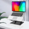 Adjustable Laptop Stand for Desk, Metal Foldable Laptop Riser, Portable Laptop Holder Mount, Ventilated Cooling Computer Notebook Stand Compatible with 10-15.6” Laptops
