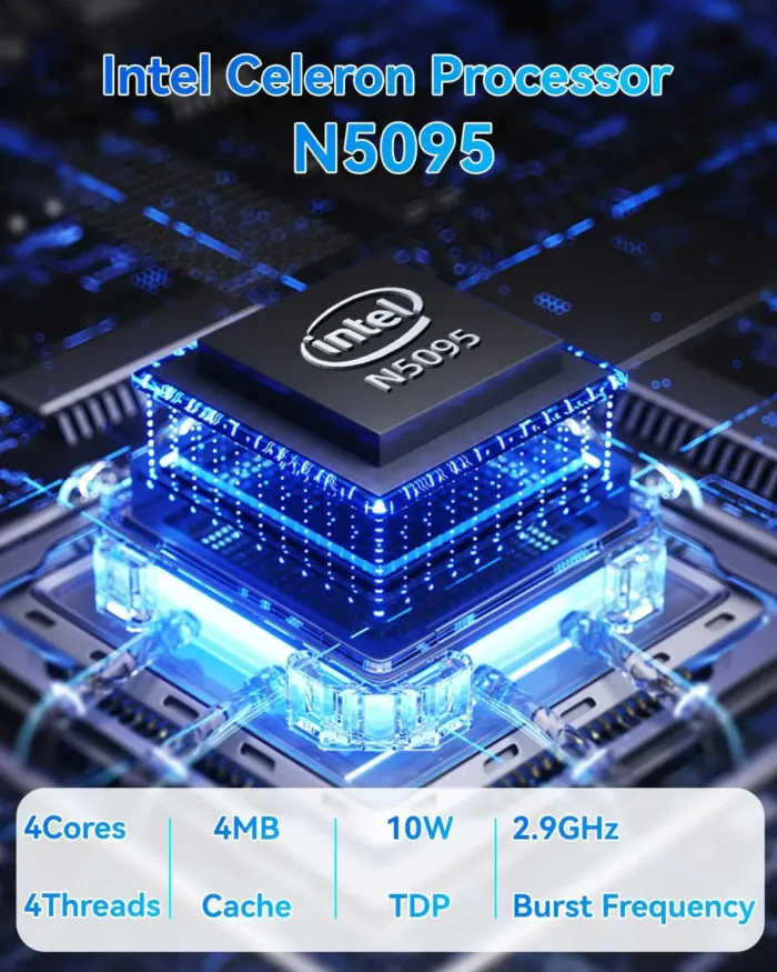 15.6 inch Laptop Computer,16GB RAM LPDDR4 512GB SDD Portable Laptop Computer Cerelon N5095 Processor FHD 1920 * 1080 Laptop PC with Touch ID, WiFi5, BT4.2, USB 3.0 - Image 3
