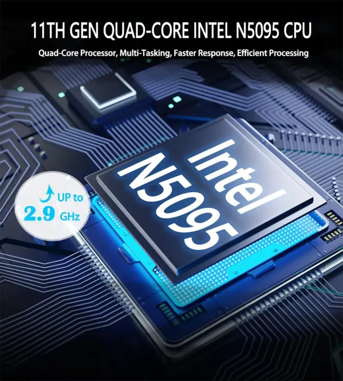 15.6 Inch Laptop, Laptop Computer, Windows 11, 8GB RAM, 256GB SSD, Intel Celeron Quad-Core Processor(Up to 2.9GHz), IPS Full HD Display with, Type-C, Wi-Fi, USB3.2 (15lnch-256) - Image 3