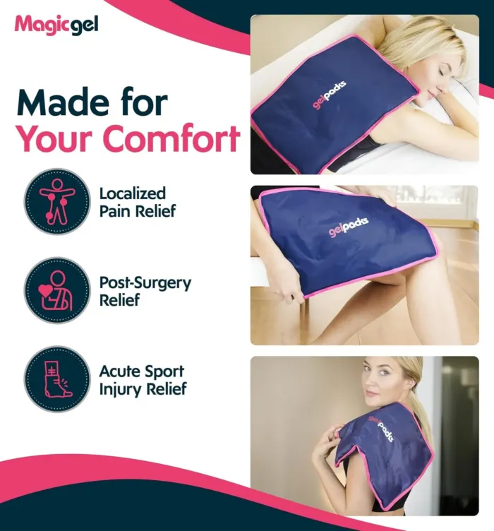Magic Gel Extra Large Reusable Ice Pack (15" x 23.5") for Max Back and Full Body Pain Relief from Injuries, Swelling, Bruises, Sprains - FSA HSA Eligible - Ice Blanket for Sleeping & Physical Therapy - Image 3