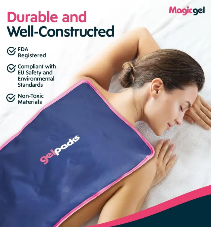 Magic Gel Extra Large Reusable Ice Pack (15" x 23.5") for Max Back and Full Body Pain Relief from Injuries, Swelling, Bruises, Sprains - FSA HSA Eligible - Ice Blanket for Sleeping & Physical Therapy - Image 7