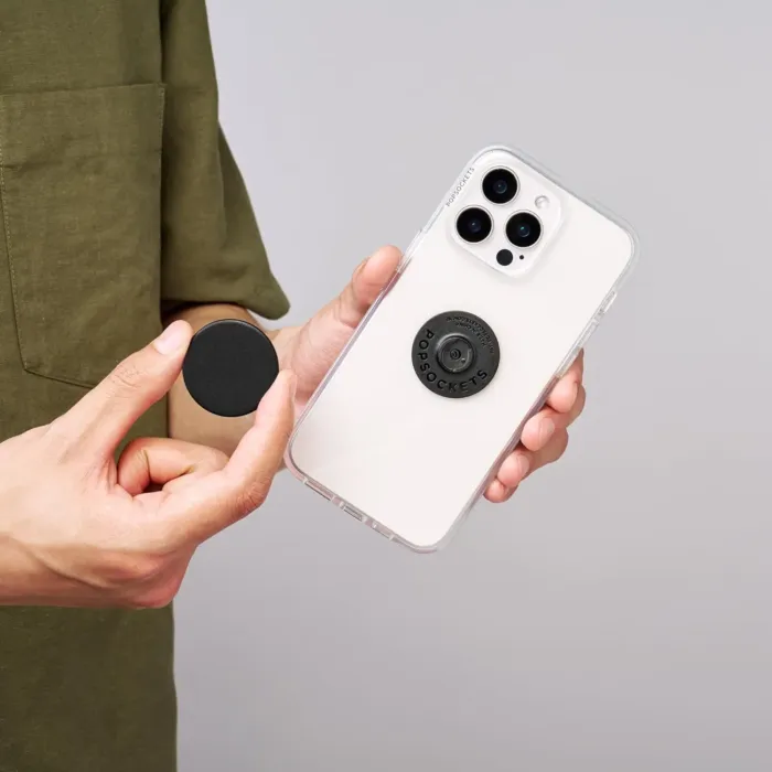 ​​​​PopSockets Phone Grip with Expanding Kickstand, Adhesive Grip - Black - Image 4