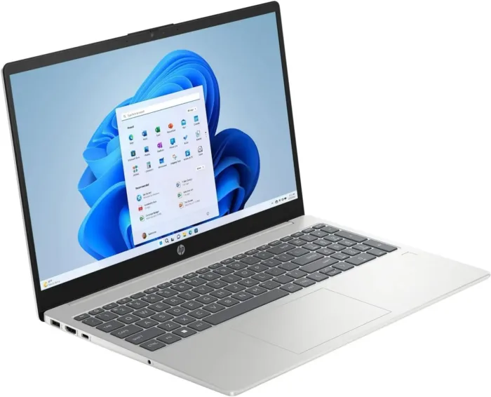 HP 15.6 inch FHD Laptop, Intel Core i3-N305, 8GB RAM, 256GB SSD, Intel UHD Graphics, Fingerprint, USB Type-C, HDMI, Wi-Fi 6, Bluetooth 5.3, Windows 11 Home, Natural Silver, EAT 64GB USB Flash Drive - Image 3