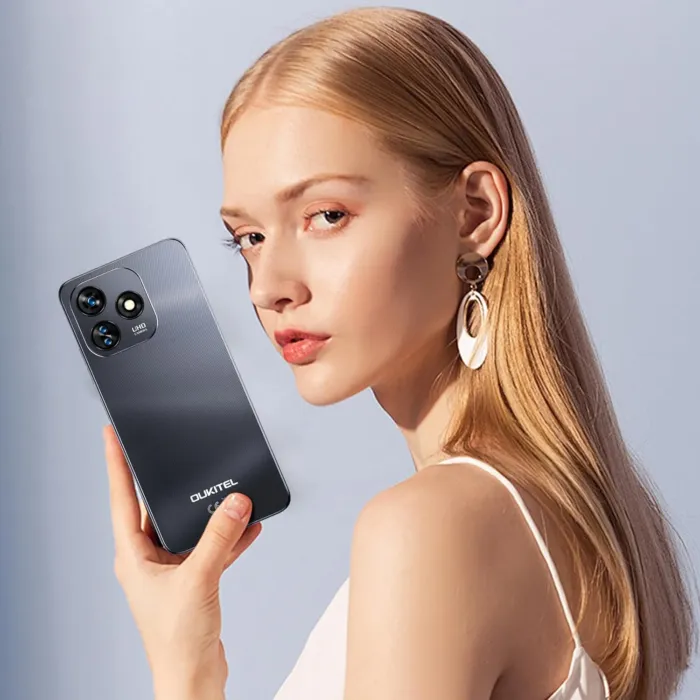 OUKITEL C51 Android 14 Smartphone - 6.8" HD+ Screen Unlocked Cell Phones, 18GB+128GB/SD 1TB, 5150mAh Battery Mobile Phones, 13MP Camera, Three Slots, Face ID/Fingerprint, GPS, BT5.0,T-Mobile, Black - Image 8