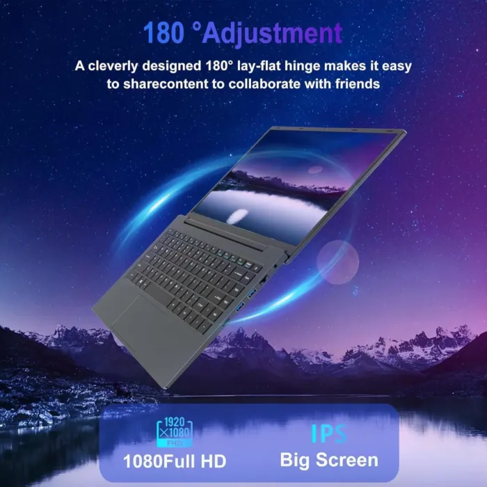 14.1" Laptop, Laptop Computer Core i7 Processor(Up to 2.7GHz), Student Laptop 8GB DDR3 256GB SSD, FHD IPS 2 in 1 Laptop Wifi5 BT4.2 USB3.0 * 3 Ethernet Port*1 HDMI*1 SD Slot*1 Audio Jack*1 - Image 3