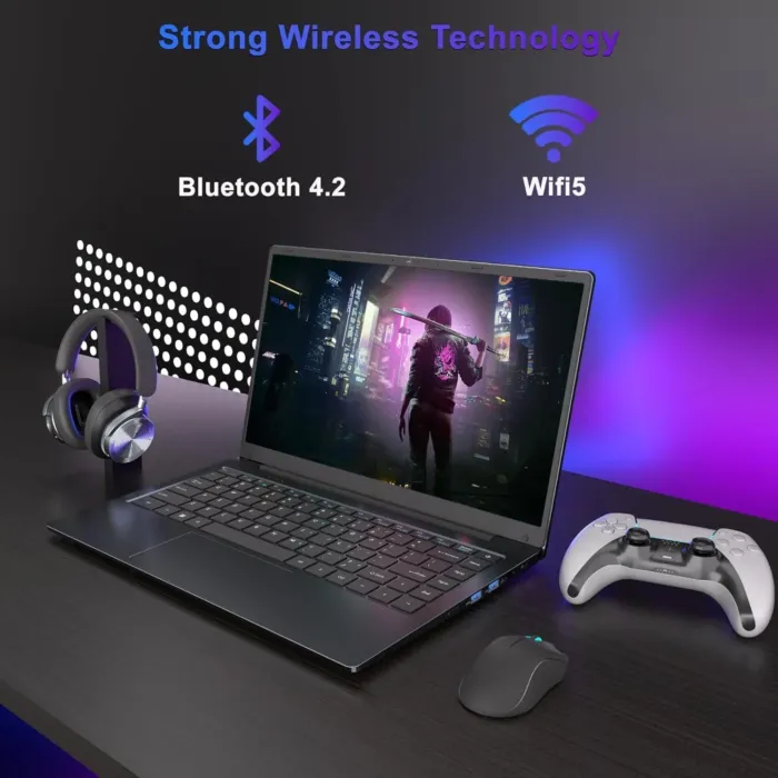 14.1" Laptop, Laptop Computer Core i7 Processor(Up to 2.7GHz), Student Laptop 8GB DDR3 256GB SSD, FHD IPS 2 in 1 Laptop Wifi5 BT4.2 USB3.0 * 3 Ethernet Port*1 HDMI*1 SD Slot*1 Audio Jack*1 - Image 9