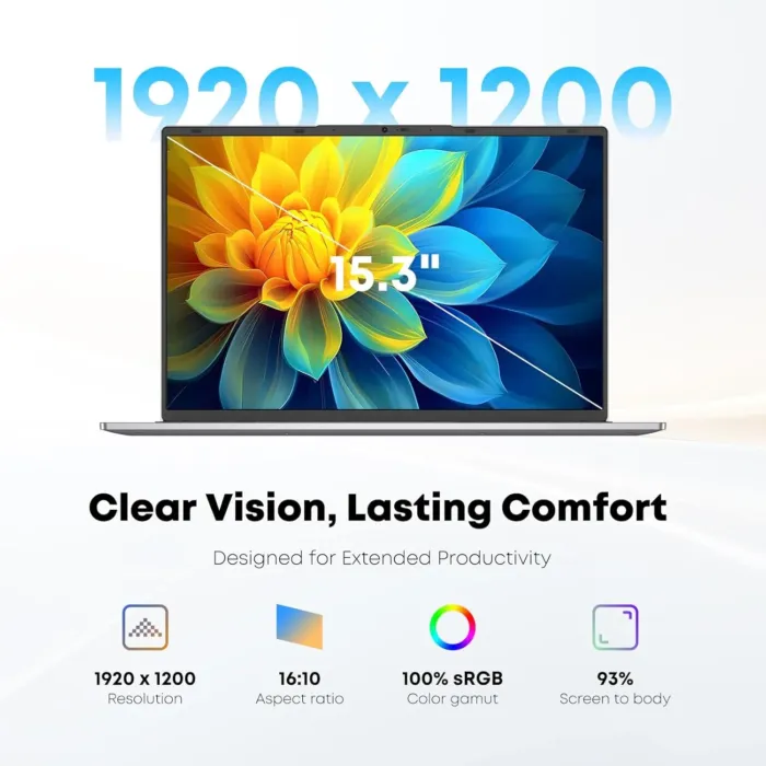 Laptop - Intel Core i5 (up to 3.6GHz), 24GB RAM/512GB SSD, Windows 11 Pro, 1920x1200 100% sRGB Display w/HDMI & USB-A, Long Lasting Battery, MS Office 2024 - Image 4