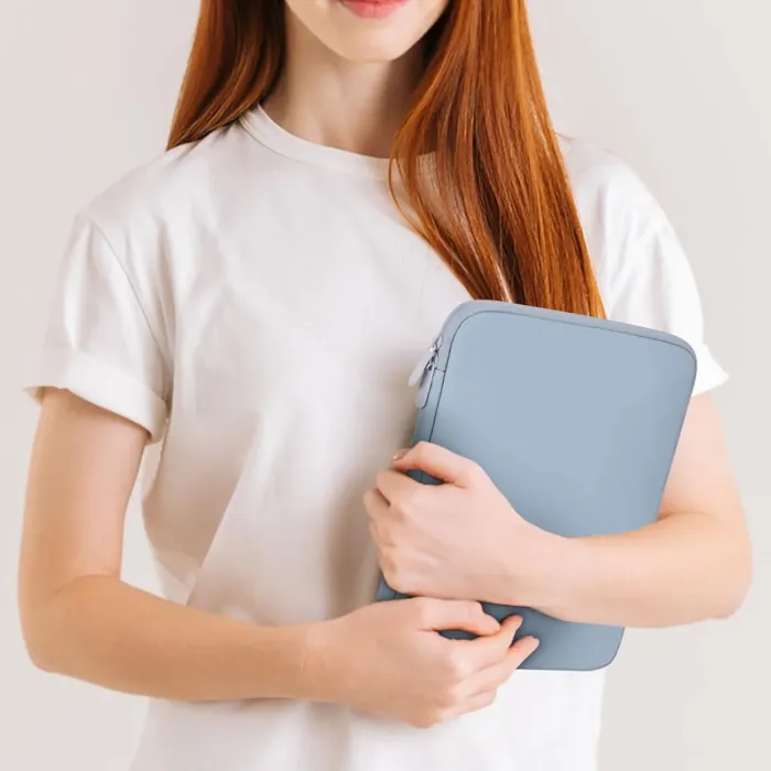 DDgro Padded Tablet Sleeve Bag for 9-11 Inch iPad, iPad Pro, iPad Air and Other Tablets (PU-Misty Blue, 11 inch) - Image 5