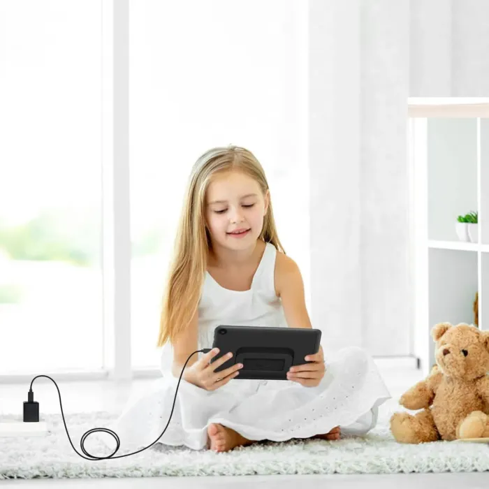 Fast Charger with 6Ft USB Type-C&Micro USB Cable for Charging All-New Fire 6 HD 7 8 10/Fire Max 11-13th Gen/Fire HD 7 8 10Plus/Kids Edition Kids Pro/All E-Reader,Oasis,Paperwhite/Samsung Galaxy Tab A - Image 4