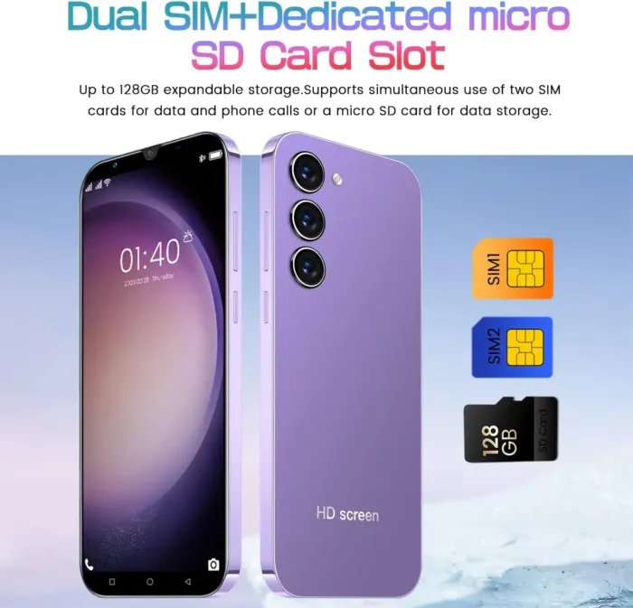 Cheap Mobile Phones, 5.0 Inch, Android 9.0, Dual SIM Dual Camera, Quad Core, 16GB ROM【Expandable up to 128GB】, Support WiFi/Bluetooth/FM, Face Unlocked Phones (Blue) - Image 4