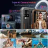 Blackview BV4800 Pro Rugged Phone,Android 14 Phone 8GB+128GB 2TB Expand, 6.56" 5180mAh Smartphone, 4G T-Mobile Dual SIM Rugged Smartphone Unlocked, Cellphone IP69K Waterproof, 3 Card Slots/Face ID