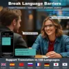 Ai Translation Smart Glasses Bluetooth For Men Women with 140 Language Real-Time Translation immediately Color-change lens Clear headphone with Speaker sunglasses,Travel Meeting Trade Business