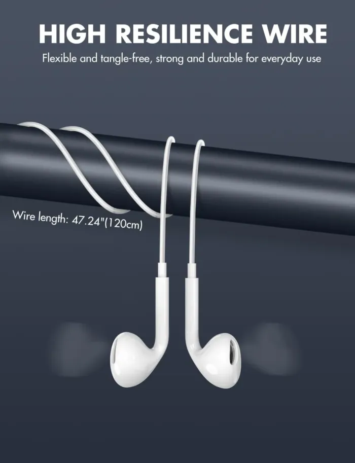 Antool Wired Earbuds,【Ultra Clear Calls & no Noise】 Headphones Earbuds Wired 3.5mm, in-Ear Earphones with Mic, Compatible with iPhone/iPad/Android/Laptop/PC 【2 Pack】 - Image 3