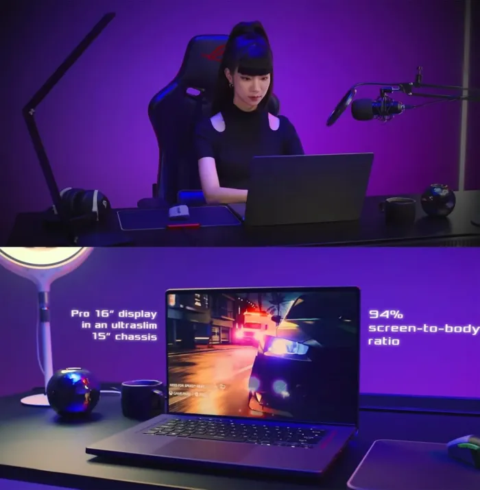 ASUS ROG Zephyrus G16 Gaming Laptop-16 165Hz FHD (1920x1080) -Intel 13th Gen Core i7-13620H-NVIDIA GeForce RTX 4070-Thunderbolt 4-MUX Switch, W/Cloth (48GB RAM | 1TB PCIe SSD) - Image 3