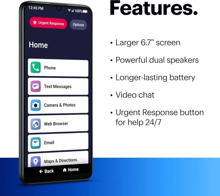 LIVELY Jitterbug Smart4 Smartphone for Seniors - Cell Phone for Seniors - Not Compatible with Other Wireless Carriers - Must Be Activated Phone Plan - Image 3